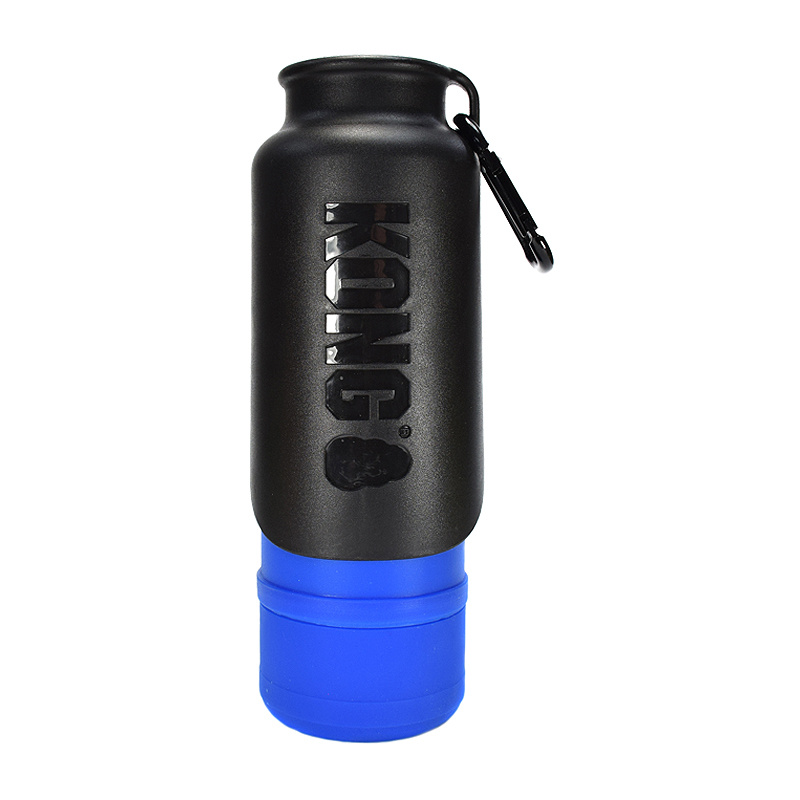 KONG H2O isolierte Trinkflasche und Trinknapf 2 in 1 LEUCHTORANGE
