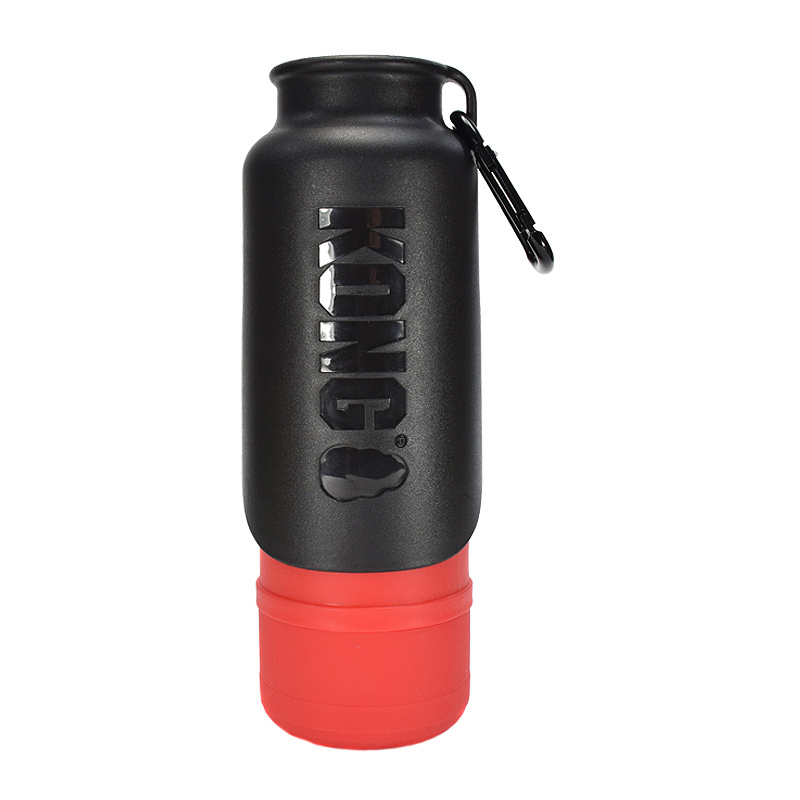KONG H2O isolierte Trinkflasche und Trinknapf 2 in 1 LEUCHTORANGE