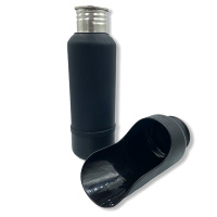 KONG H2O isolierte Trinkflasche und Trinknapf 2 in 1 LEUCHTORANGE