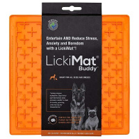 LickiMat BUDDY Schleckmatte Leckmatte 20x20cm ORANGE