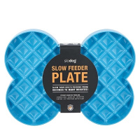LickiMat Slodog Anti Schling Napf SlowFeeder Plate  blau türkis
