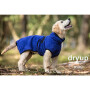 DryUp Trocken Cape Hundebademantel MINI für kleine Hunde in blueberry blau 35cm Rückenlänge