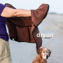 DryUp großes Handtuch aus Frottee-Baumwolle mit Taschen in braun