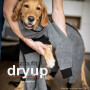 DryUp Body ZIP.FIT Hundebademantel mit Beinen in anthrazit grau M 60cm