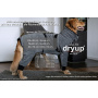 DryUp Body ZIP.FIT Hundebademantel mit Beinen in anthrazit grau L 65cm