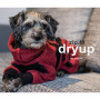 DryUp Body ZIP.FIT Hundebademantel mit Beinen für kleine Hunde in bordeaux dunkelrot 30cm