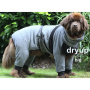 DryUp Body ZIP.FIT BIG Hundebademantel mit Beinen für große Hunde in anthrazit grau