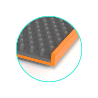 LickiMat SOOTHER TUFF Schleckmatte Leckmatte 20x20cm ORANGE