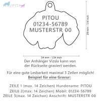 MyFamily Hundemarke Anhänger Vizsla mit Gravur