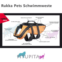Rukka Pets Schwimmweste orange XS