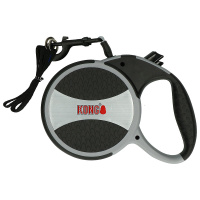 KONG Hundeleine Rollleine Automatikleine EXPLORER  7,5m grau L bis 50 kg