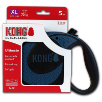KONG Hundeleine Rollleine Automatikleine ULTIMATE XL 5m bis 70 kg für große und starke Hunde rot