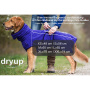 DryUp Trocken Cape Hundebademantel in cyan hellblau XXL 74cm
