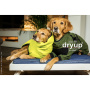 DryUp Body ZIP.FIT Hundebademantel mit Beinen in moos grün S 56cm