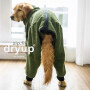 DryUp Body ZIP.FIT Hundebademantel mit Beinen in moos grün XXL 74cm