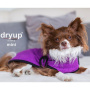 DryUp Trocken Cape Hundebademantel MINI für kleine Hunde in bilberry lila violett 35cm Rückenlänge