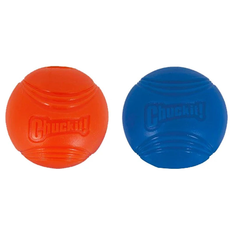 Chuckit Strato Ball blau + orange M-2er Pack ø 6 cm