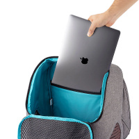 Kurgo K9 verstärkter Rucksack für Hunde grau elegant