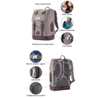 Kurgo K9 verstärkter Rucksack für Hunde grau elegant