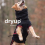 DryUp Trocken Cape Hundebademantel in black schwarz