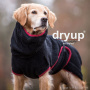 DryUp Trocken Cape Hundebademantel in black schwarz XXL 74cm