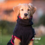 DryUp Trocken Cape Hundebademantel MINI für kleine Hunde in black schwarz 30cm Rückenlänge