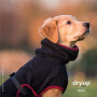 DryUp Trocken Cape Hundebademantel MINI für kleine Hunde in black schwarz 35cm Rückenlänge