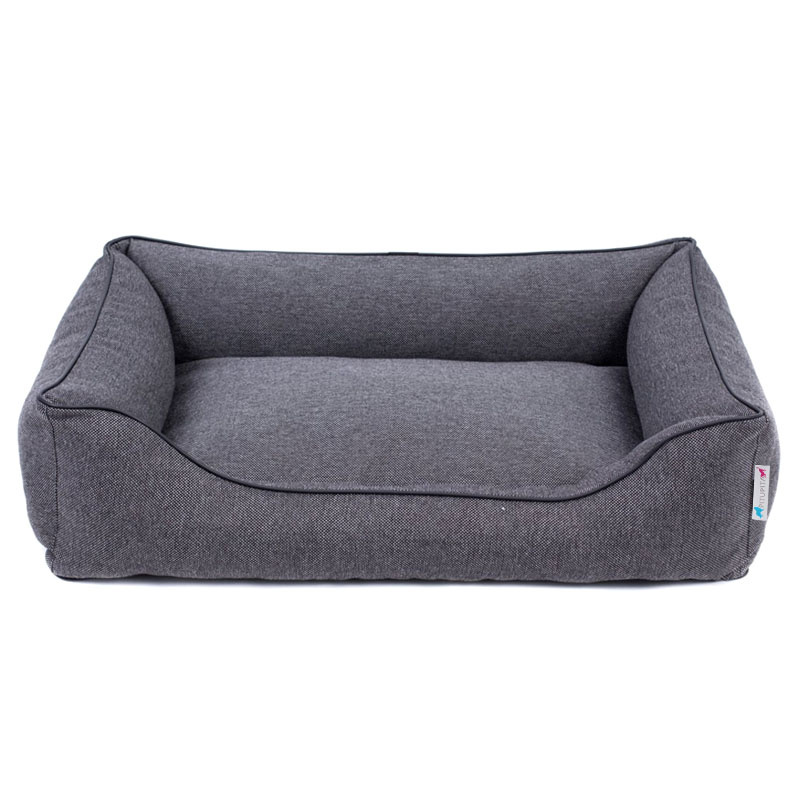PITUPITA Ersatzbezug für das Hundebett MILA M  80 x 60 cm dunkelgrau-schwarz