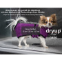 DryUp Trocken Cape Hundebademantel NANO für ganz kleine Hunde in pink 25cm Rückenlänge