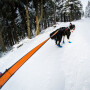 Non-stop dogwear Laufleine Bungee leash in orange schwarz