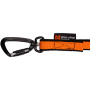 Non-stop dogwear Laufleine Bungee leash in orange schwarz 2,8m - 23mm