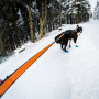 Non-stop dogwear Laufleine Bungee leash in orange schwarz 2,8m - 23mm