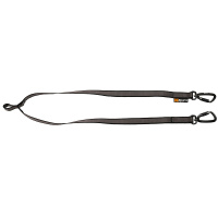 Non-stop dogwear Koppelstück Doppelleine Touring Double in schwarz grau M - 23mm breit
