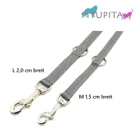 AnnyX Führleine verstellbar Fun Sonderfarbe schwarz gelb M-1,5cm