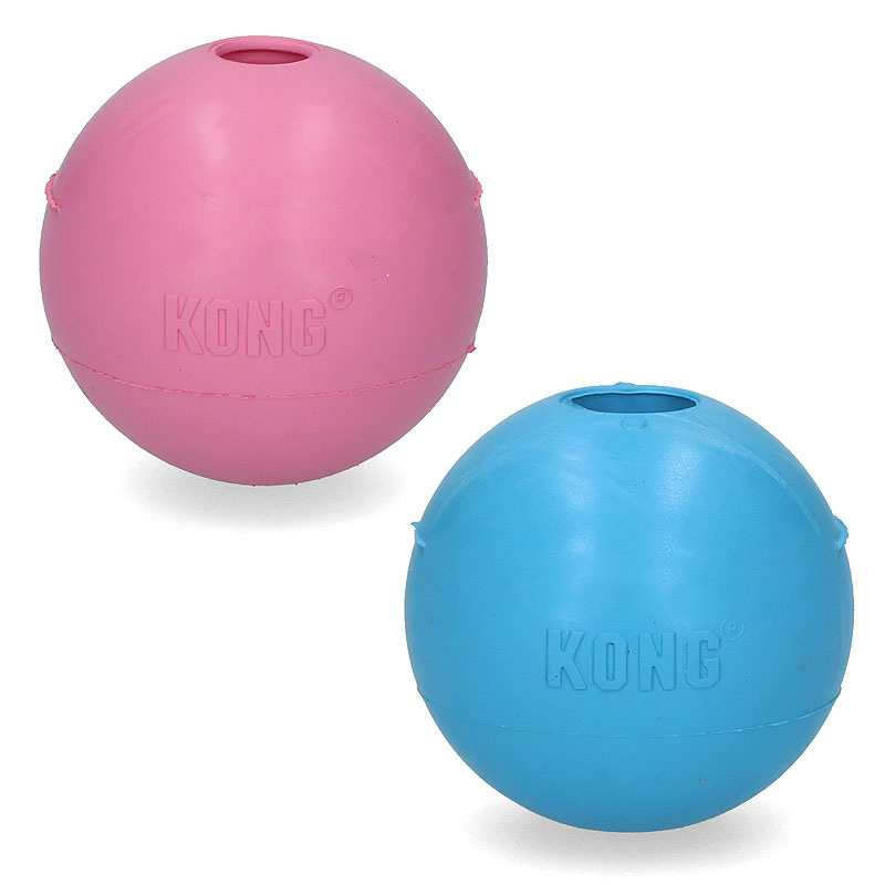 Kong Puppy Ball in hellblau oder rosa