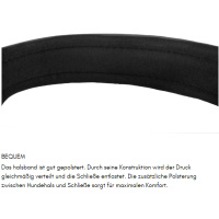 Non-stop dogwear Roam Halsband gepolstert und verstellbar in schwarz XXL  55-60 cm