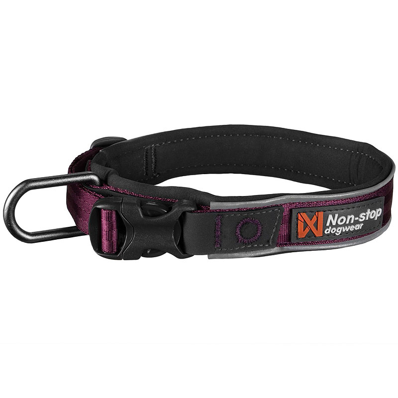 Non-stop dogwear Roam Halsband gepolstert und verstellbar in lila violett S    36-40 cm
