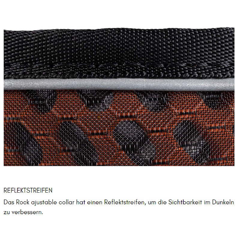 Non-stop dogwear Rock Halsband leicht atmungsaktiv gepolstert XL  55-65 cm