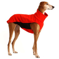 Sofadogwear Hachico Home gemütlicher Fleecepullover in rot XS1