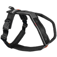 Non-stop dogwear Line 5.0 Brustgeschirr Hundegeschirr in schwarz 4  Brust 41-68 cm