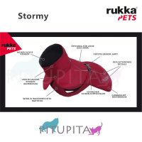 Rukka Pets Wintermantel Stormy Burgundy dunkles rot 50