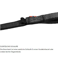 Non-stop dogwear Move Leash robuste Hundeleine in 5 Farben orange 1.5m - 15mm breit