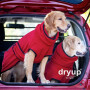 DryUp Trocken Cape Hundebademantel in red pepper rot XS  48cm Rückenlänge