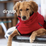 DryUp Trocken Cape Hundebademantel in red pepper rot XS  48cm Rückenlänge