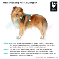 Hurtta Regenmantel Monsun Monsoon ECO in  rosenrot rot 20