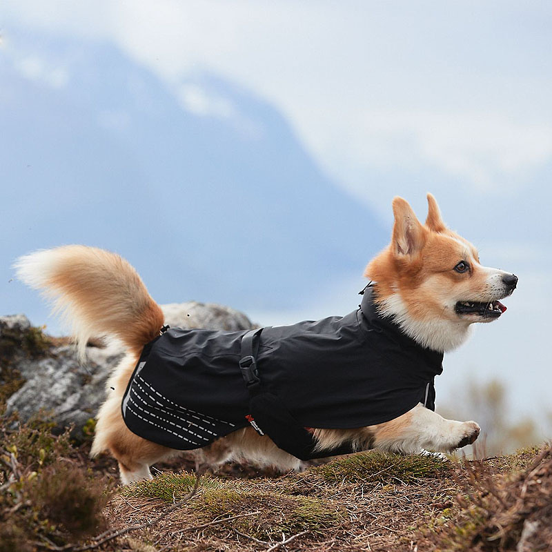 Non-stop Dogwear toller Regenmantel FJORD orange schwarz Größe 40