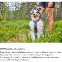 Non-stop dogwear Line 5.0 Brustgeschirr Hundegeschirr in blau 5  Brust 52-78 cm