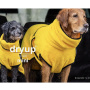 DryUp Trocken Cape Hundebademantel MINI für kleine Hunde in gelb 30cm Rückenlänge