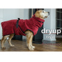 DryUp Trocken Cape Hundebademantel in bordeaux dunkelrot Royal Premium