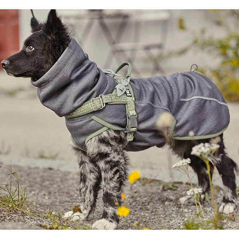 Hurtta Razzle Dazzle Pullover  Wendejacke Grau-grün 45
